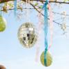 Mini Easter Egg Christmas Tree Ornaments, 8-Piece Egg Decor for Spring view 2