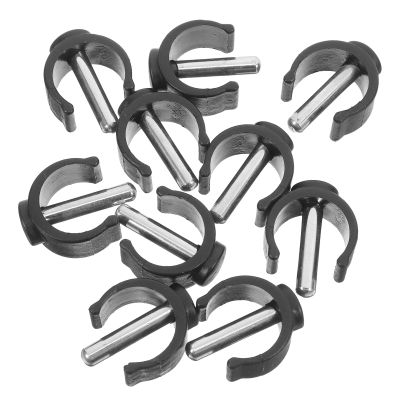 Tofficu C-Shaped Cane and Walker Clamps, Steel and ABS, 10-Pack