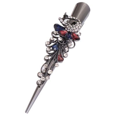 Vintage Large Hair Clip with Rhinestones for Christmas-Themed Parties, Alloy