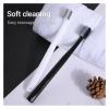 Soft-Bristle Toothbrushes, Black and White Set for Adults view 2
