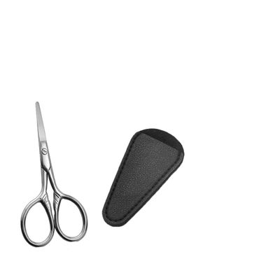 Abaodam Stainless Steel Beard Scissors with PU Protective Case