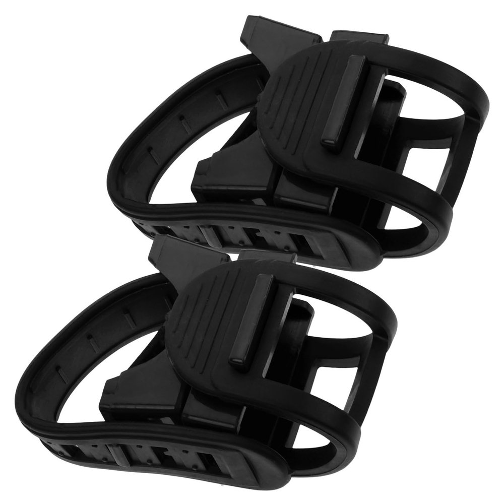 Ciieeo 2-Piece Black Plastic Crutch Holders with Smooth Surface for Wheelchairs and Mobility Scooters