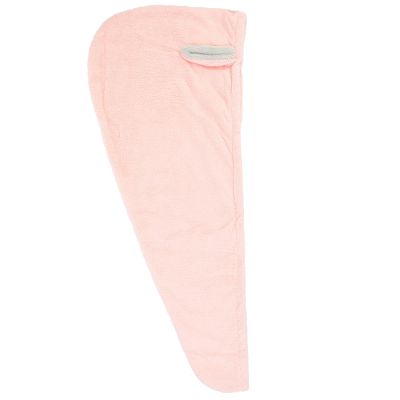 Quick-Dry Hair Towel Cap with Bunny Ears, Pink