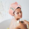 Quick-Dry Hair Towel Cap with Bunny Ears, Pink view 4