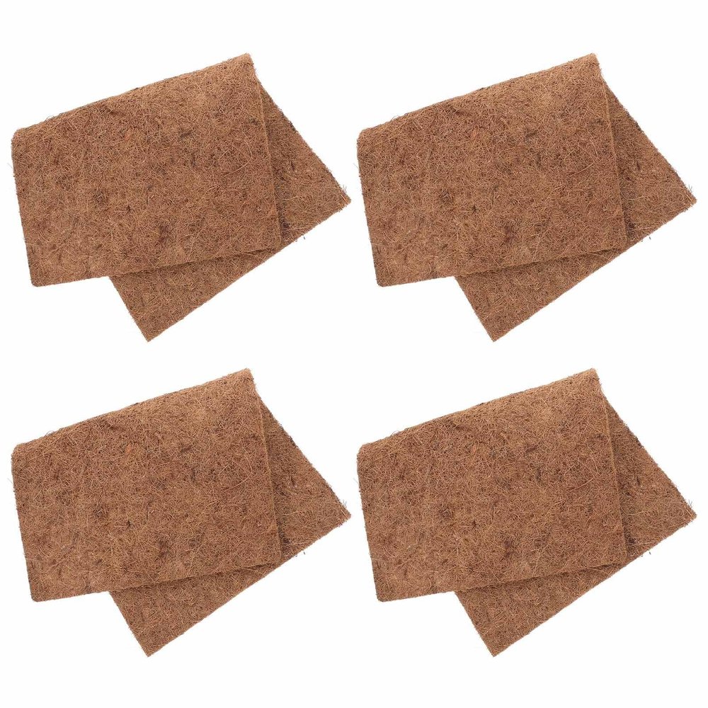 BESTOMZ Natural Coconut Fiber Reptile Carpet, 4-Pack for Terrariums