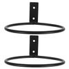 Wall-Mounted Metal Bowl Holder for Pets, 2 Pieces, Black view 1