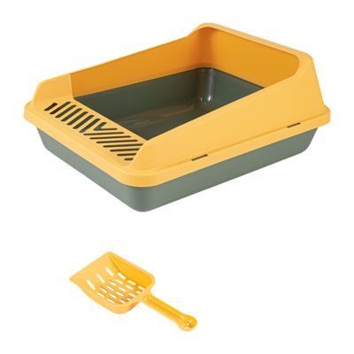 osi... Open Cat Litter Box with High Sides, Easy to Clean, for Indoor Cats, Durable, with Scoop