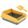 osi... Open Cat Litter Box with High Sides, Easy to Clean, for Indoor Cats, Durable, with Scoop view 3