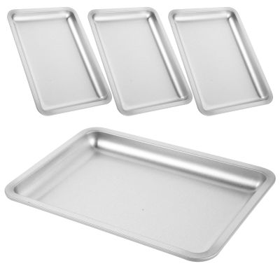 SOIMISS Stainless Steel Nail Tool Storage Trays, 4-Piece Set