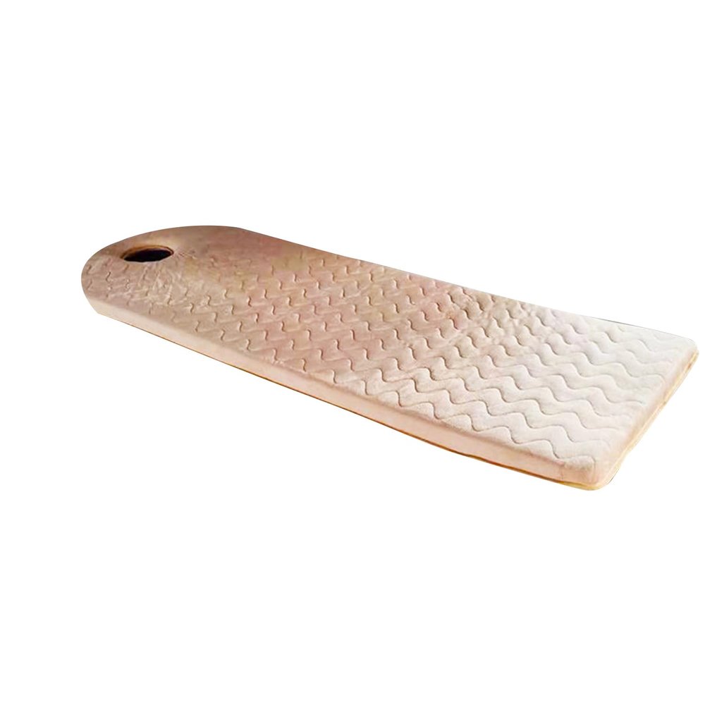 LDLCYCN Yellow, 70 × 185 cm, 6 cm Memory Foam Massage Bed Pad with Face Hole