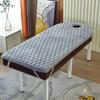 Gray Memory Foam Eyelash Bed Topper, 185 x 70 cm, 7 cm Thick, with Hole and Non-Slip Elastic Band, Square/Round/Trapezoid Head view 1