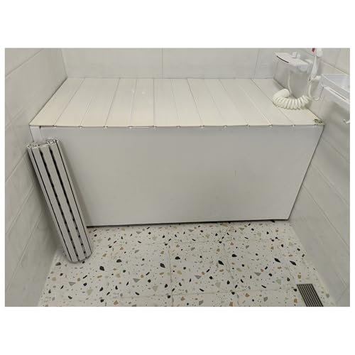 Foldable PVC Bathtub Cover, Dustproof Plastic Lid, Insulating Spa and Bathroom Cover, 0.6 cm Thick