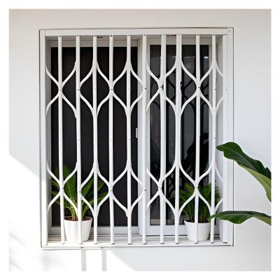 Retractable Folding Aluminum Window Guard for Fall Prevention and Safety
