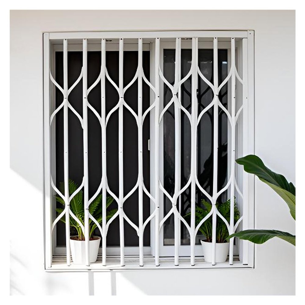 Retractable Folding Aluminum Window Guard for Fall Prevention and Safety