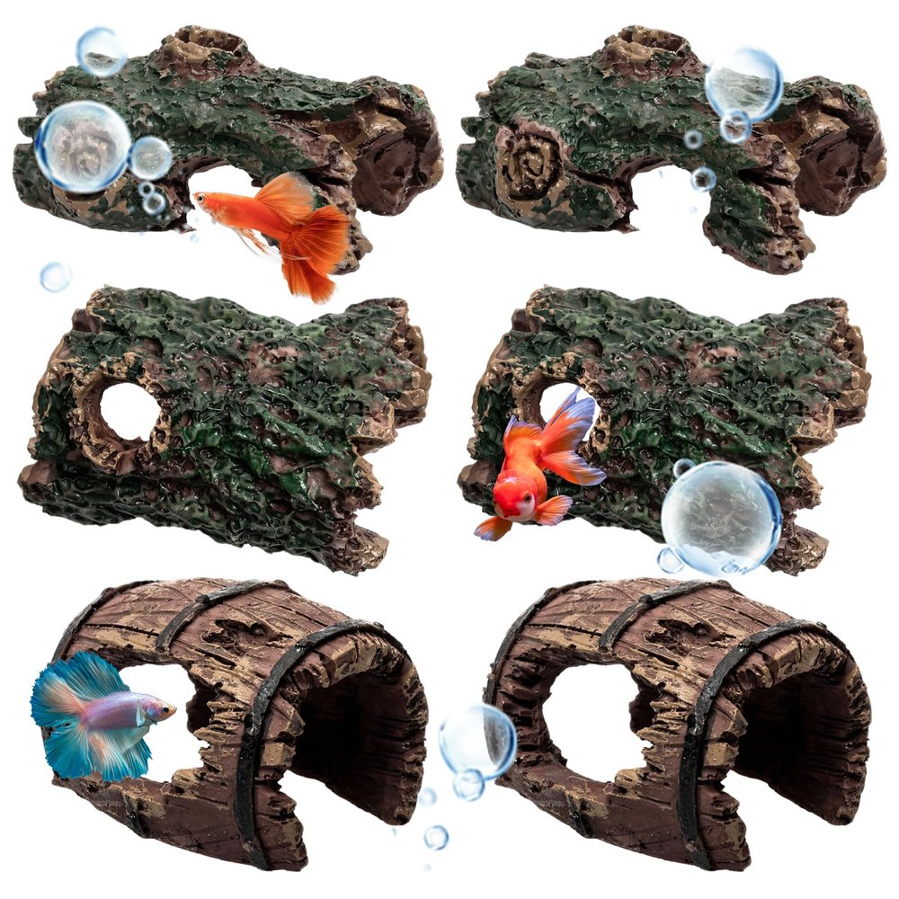 ZYEKIU 6-Piece Aquarium Decoration Set