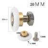 4-Piece 20/23/25/27 mm Shower Enclosure Rollers, Sliding Door Rollers for Bathroom (4 pcs, 20 mm) view 2