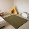 RxueSug Baby Crawling Mat, Soft Foam Play Rug, Non-Slip Coral Velvet, 120 x 150 x 2 cm, Army Green view 2
