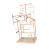 YIUPEDRFG Wooden Bird Playground with Ladder, Swing and Feeding Bowls view 1