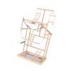 YIUPEDRFG Wooden Bird Playground with Ladder, Swing and Feeding Bowls view 4