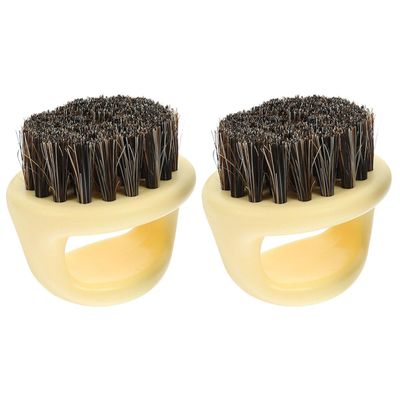 Lurrose 2-Piece ABS Beard Brush Set with Comfortable Handle