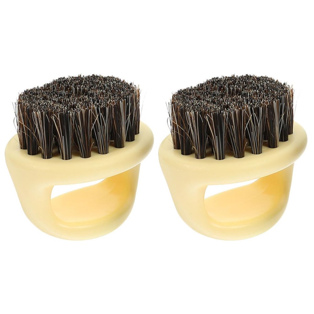 Lurrose 2-Piece ABS Beard Brush Set with Comfortable Handle