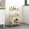 Professional Beauty Salon Trolley with Brakes and 3-Tier Storage view 1