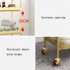 Professional Beauty Salon Trolley with Brakes and 3-Tier Storage view 3