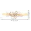 Beige Floral Headband for Children, Adjustable, Rhinestone view 2