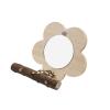 YIUPEDRFG Wooden Play Mirror for Parrots and Budgies with Perch view 1