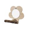 YIUPEDRFG Wooden Play Mirror for Parrots and Budgies with Perch view 3