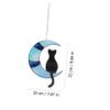 JECOMPRIS Moon Cat Glass Wall Hanging view 2