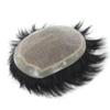 8-Inch Men's Human Hair Toupee with PU Around Clip-In Hairpiece, Fine Hairline (13 × 18) view 4