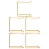 INOOMP 5-Piece Gold Metal Nail Art Display Stands view 1