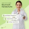 Medi-Inn CLASSIC Cotton Tricot Gloves, Size M, 50 x 12 Pairs (600 Pairs), 100% Cotton, Pure White, Breathable view 2