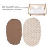 YYALYYON Cotton Bassinet Sheets for Universal Baby Bassinets, Soft, Breathable Fitted Sheets, 2-Pack, Easy-Care, Machine Washable (Brown and Sun Pattern Set) view 2