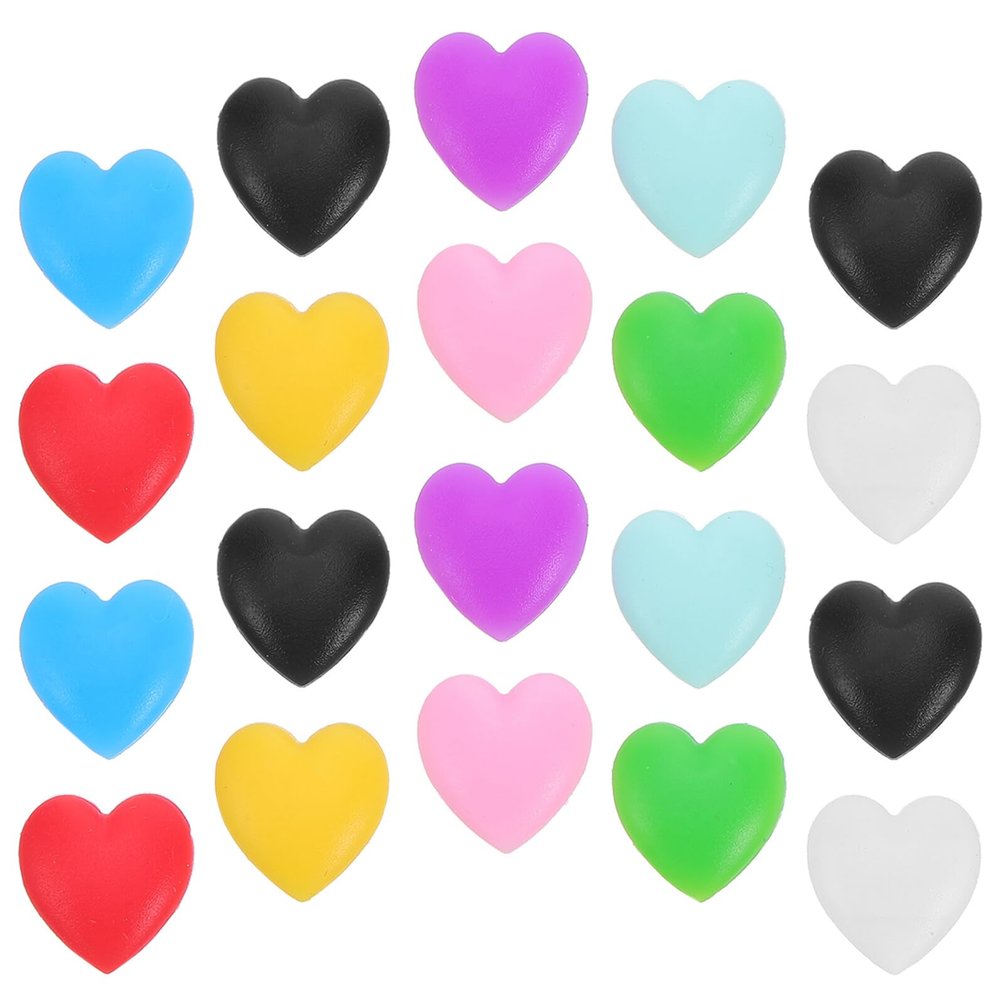 MAGICLULU 10-Piece Silicone Heart-Shaped Eyeglass Holders, Non-Slip Ear Hooks, 28 mm, Assorted Colors