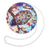 HOUDERCO Owl Round Wall and Window Decor with Chain view 1
