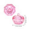 Pink Glass Dappen Dishes with Lids, 2-Pack, for Acrylic Monomer view 2