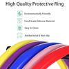 Wheelchair Push Rim Covers, Wear-Resistant Silicone Grips for Safety and Comfort view 2
