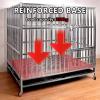 Large Dog Crate with Swivel Casters and Stainless Steel Tray, 3-Door Design (125" L x 79" W x 110" H) view 3