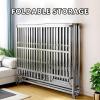 Large Dog Crate with Swivel Casters and Stainless Steel Tray, 3-Door Design (125" L x 79" W x 110" H) view 4