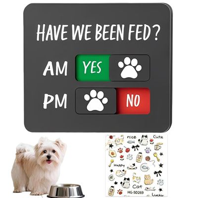 Pet Feeding Reminder Magnet with Cat Design