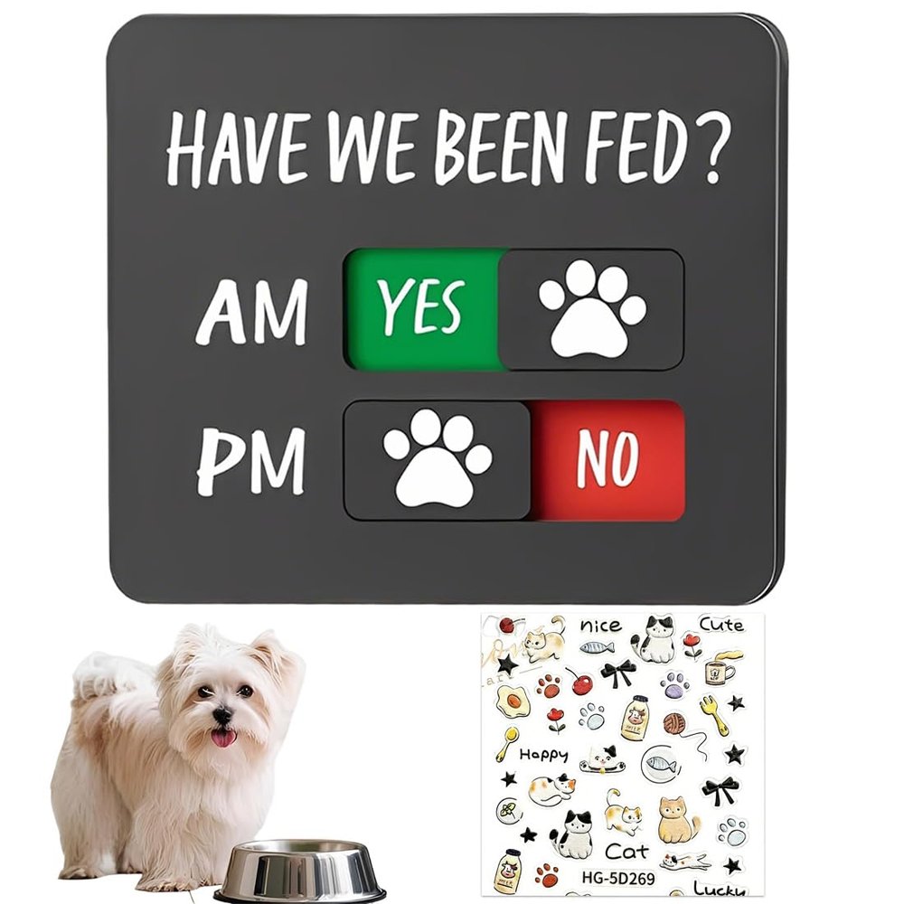 Pet Feeding Reminder Magnet with Cat Design