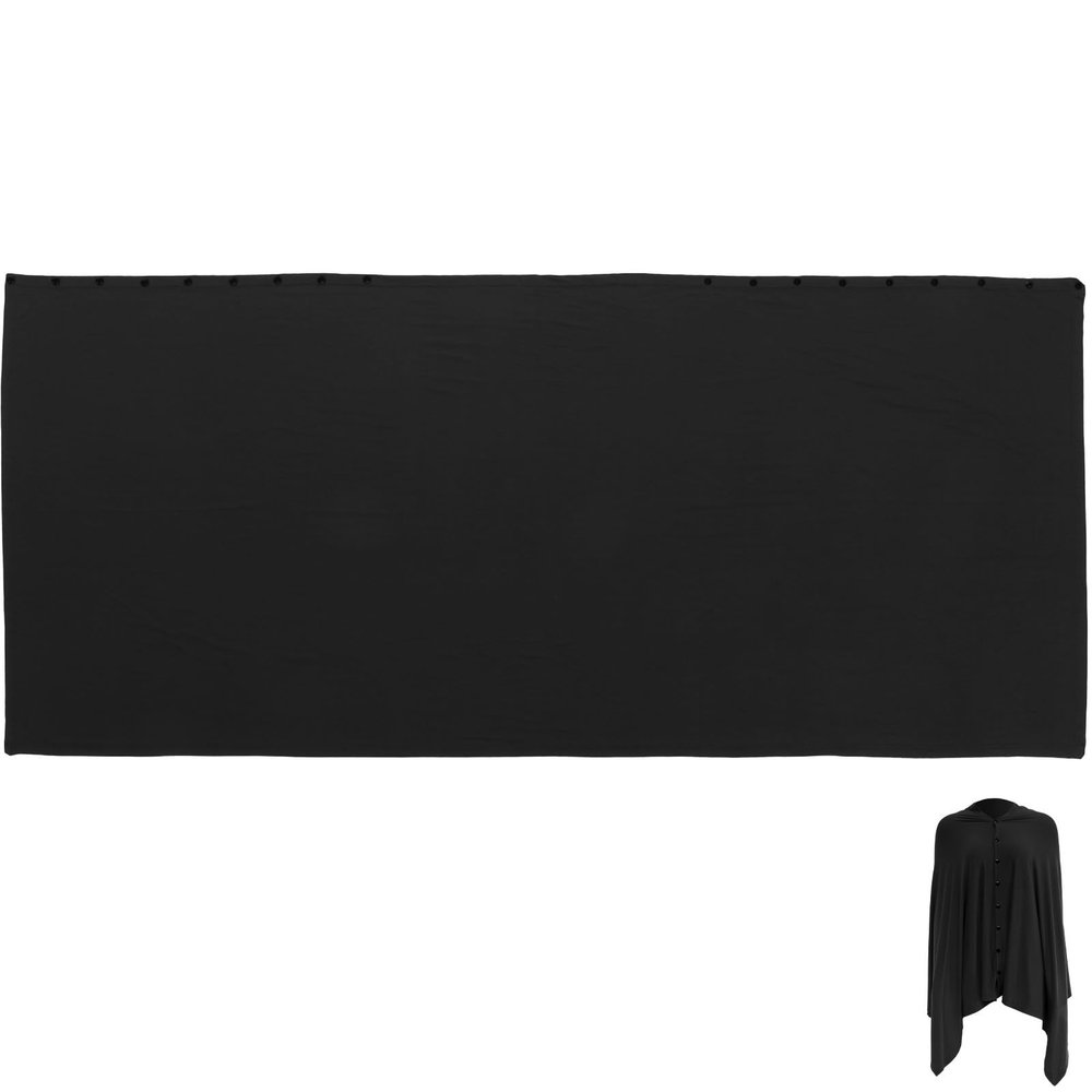 Multifunctional Cotton Nursing Cover with Button Design, Black