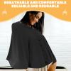 Multifunctional Cotton Nursing Cover with Button Design, Black view 3