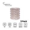 Specora Classic Spiral Hair Tie Transparent Pearls, 4 cm, 5-Pack, TPU view 2