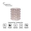 Specora Classic Spiral Hair Tie Transparent Pearls, 4 cm, 5-Pack, TPU view 3