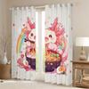 Homewish Cartoon Axolotl Girl Blackout Curtains, Japanese Ramen Design, 175 x 140 cm (H x W), 2 Panels view 2