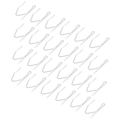 GARVALON 50-Piece S-Shaped Iron Curtain Hooks, Silver