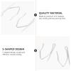 GARVALON 50-Piece S-Shaped Iron Curtain Hooks, Silver view 3